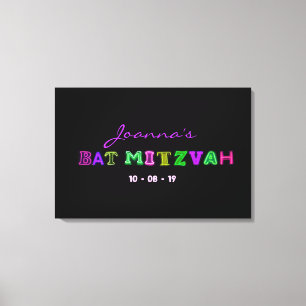 IT"S ELECTRIC Bar Mitzvah Memory Sign-In-Board Leinwanddruck