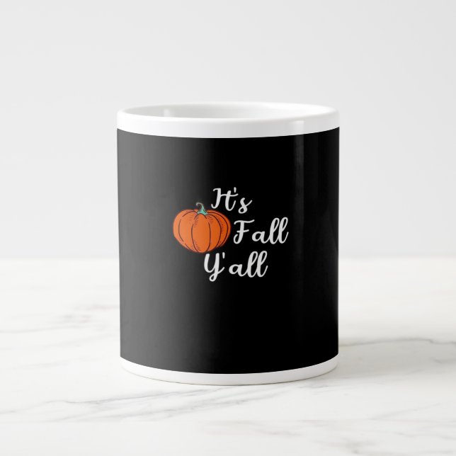 It’s Fall Y’all Cute Fall Aesthetic Style Jumbo-Tasse (Vorderseite)