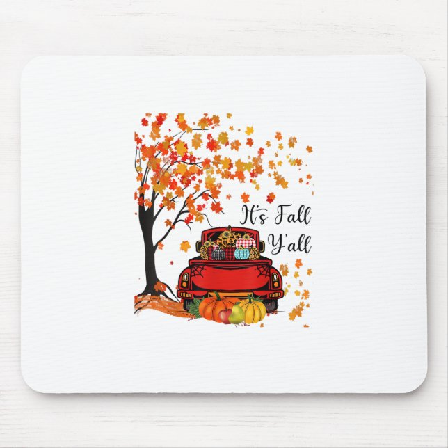 It’s Fall Y’all Pumpkin Leopard Fall Season Autumn Mousepad (Vorne)