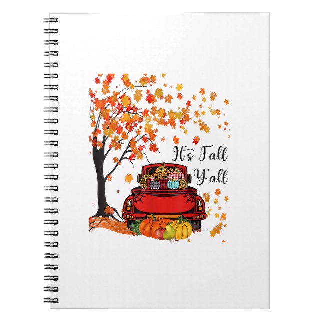 It’s Fall Y’all Pumpkin Leopard Fall Season Autumn Notizblock (Vorderseite)