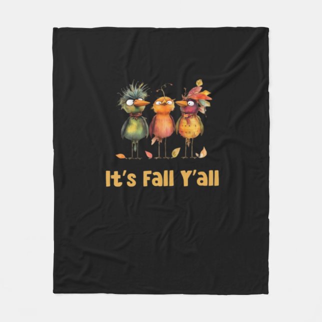 It’s Fall Y’all Rustic Minimal Clean Fleecedecke (Vorderseite)