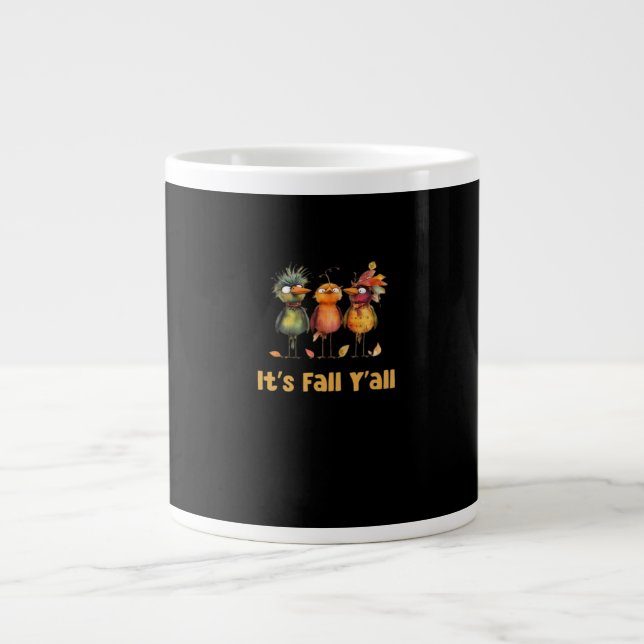 It’s Fall Y’all Rustic Minimal Clean Jumbo-Tasse (Vorderseite)
