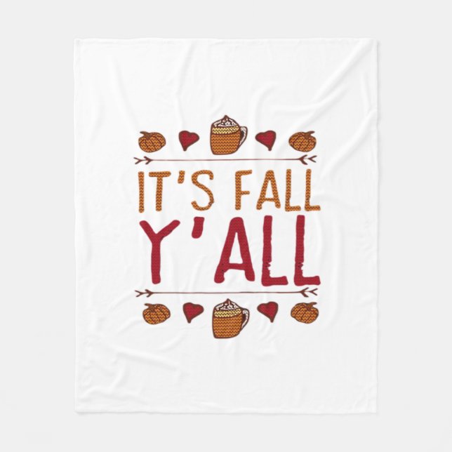 It’s Fall Y’all Sweater Thanksgiving Day Fleecedecke (Vorderseite)