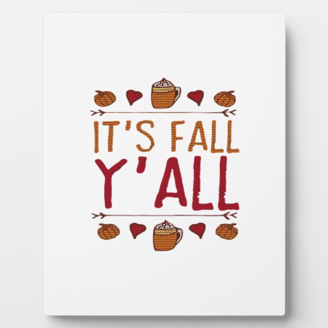 It’s Fall Y’all Sweater Thanksgiving Day Fotoplatte (Vorderseite)