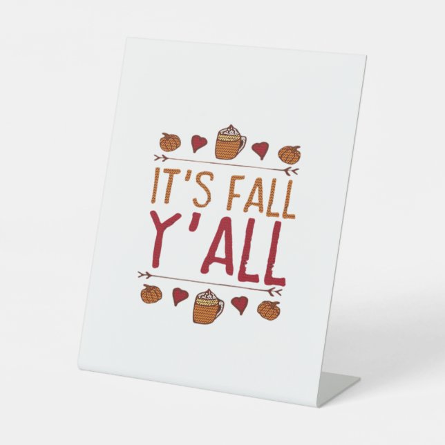 It’s Fall Y’all Sweater Thanksgiving Day Sockelschild (Vorderseite)