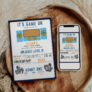 It’s Game On! Video Game Birthday Party Einladung