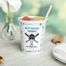 It’s Game Time Baseball 1st Birthday – Fun Kids  Pappbecher