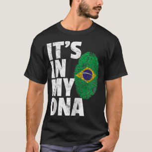 IT_S IN MEINE DNA Brasilianische Flagge Männer Fra T-Shirt
