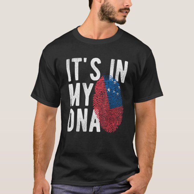 it s in my DNA Samoa flag Fingerprint T-Shirt (Vorderseite)
