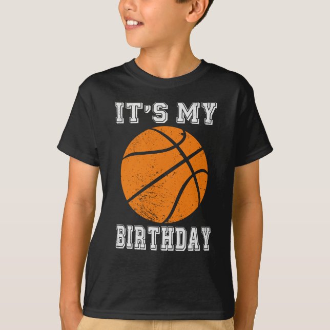 It’s My Birthday Basketball Design T-Shirt (Vorderseite)