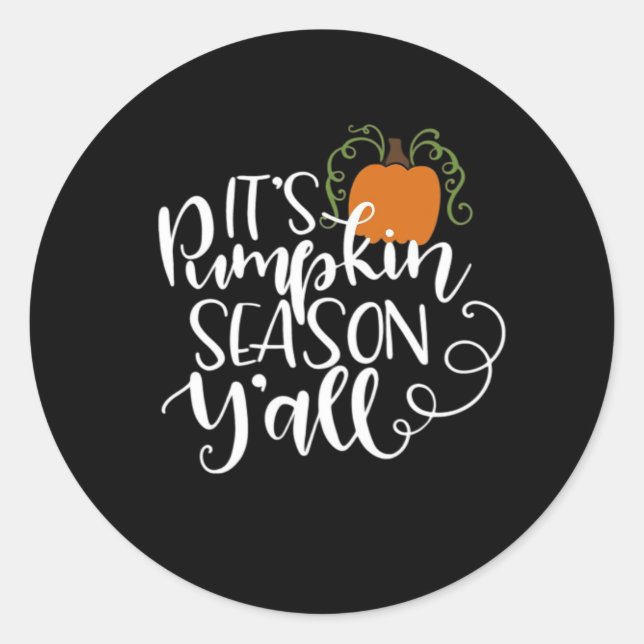 It_s Pumpkin Saison Y_all Angepasst Runder Aufkleber (Vorderseite)