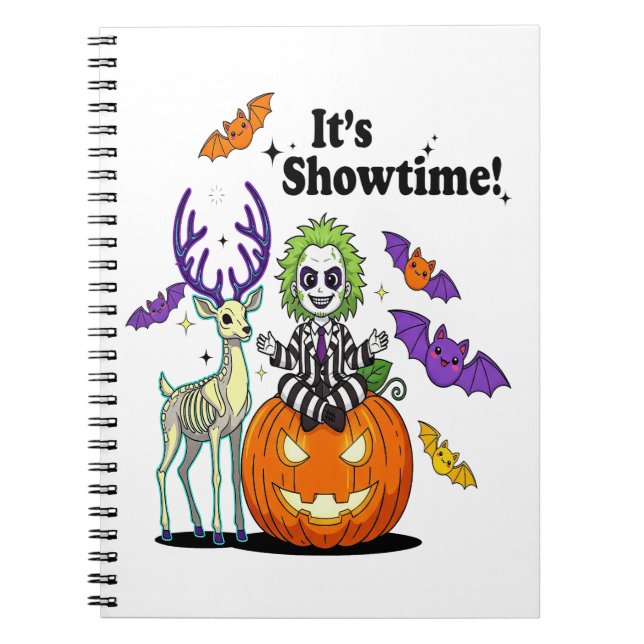 It�s Showtime Funny Halloween Notizblock (Vorderseite)