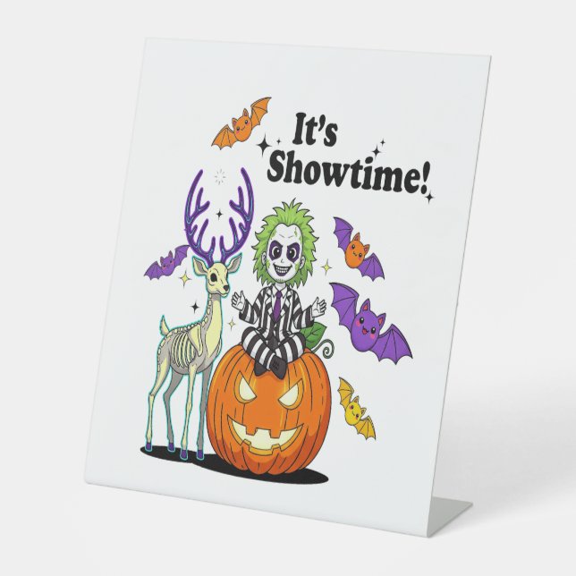 It�s Showtime Funny Halloween Sockelschild (Vorderseite)