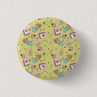 It’s Springtime Book Lovers Colorful Doodles Button