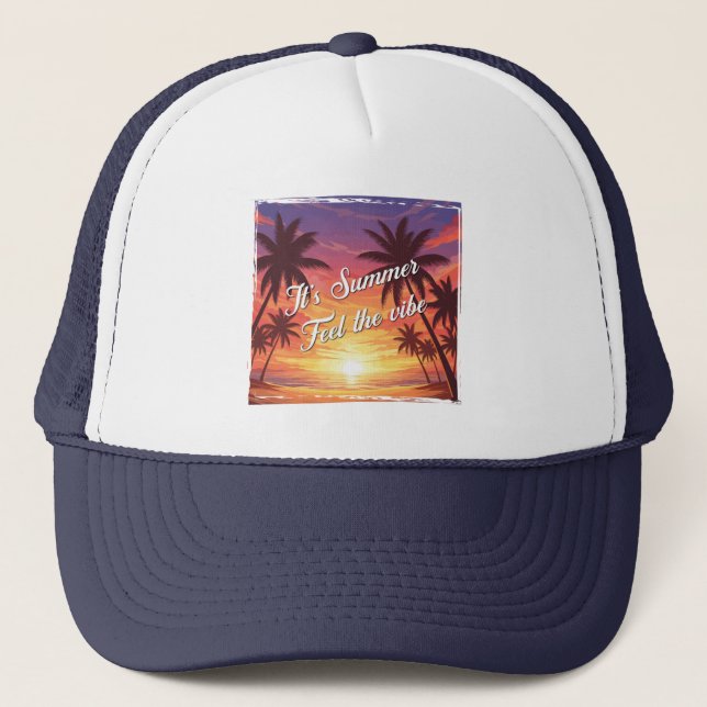 It’s Summer Feel the vibe Truckerkappe (Vorderseite)
