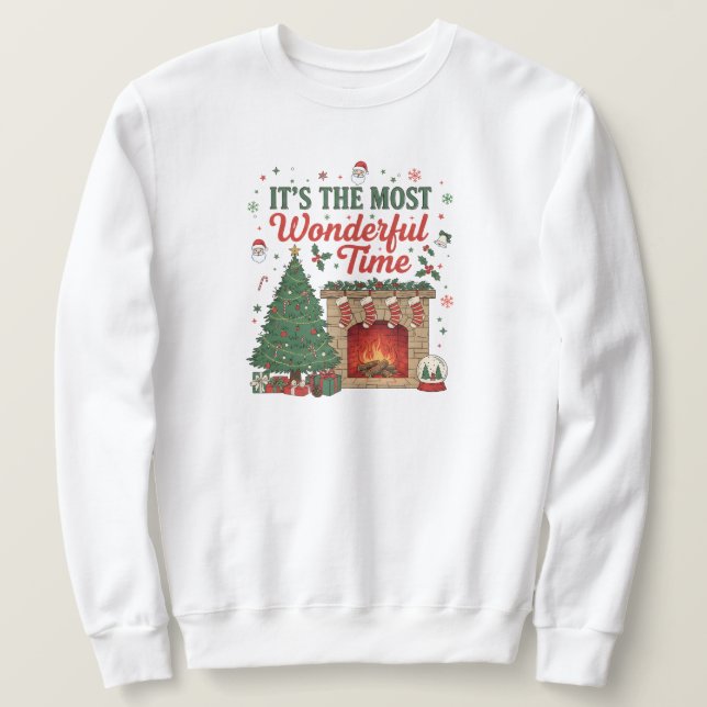 It’s The Most Wonderful Time, Joyful Christmas Sea Sweatshirt (Design vorne)