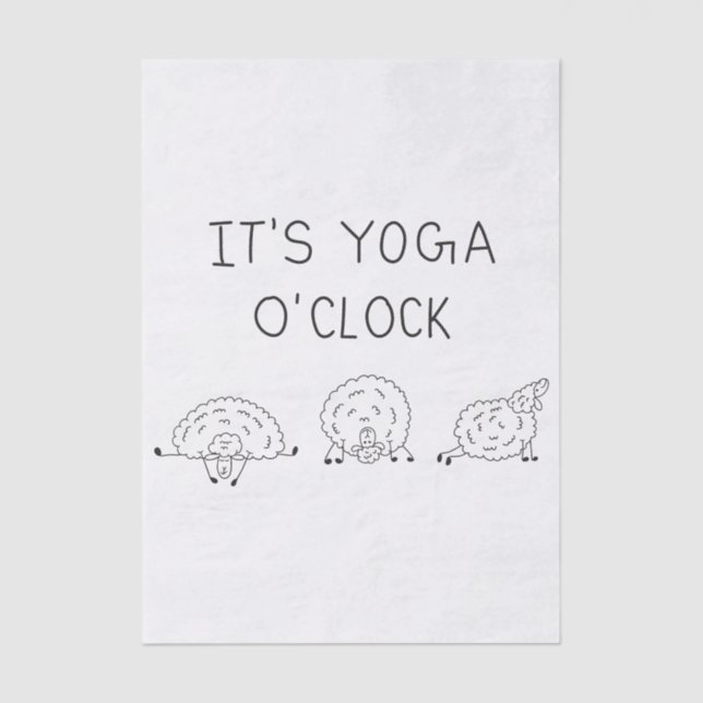 It’s Yoga O’Clock Sheep Seidenpapier (Vorderseite)