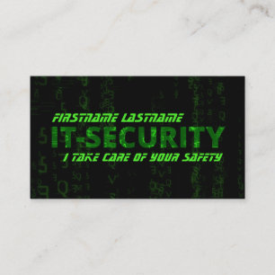 IT-Security Cybercrime-Spezialist für Cybersicherh Visitenkarte