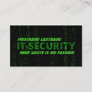 IT-Security Cybercrime-Spezialist für Cybersicherh Visitenkarte