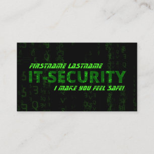 IT-Security Cybercrime-Spezialist für Cybersicherh Visitenkarte