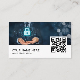 IT-Sicherheit Internet-Sicherheit Cybersecuri QR-C Visitenkarte
