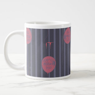 IT - Sie schwimmen zu ballon Streifenmuster Jumbo-Tasse