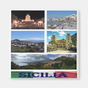 IT - Sizilien - Collage Mosaic Magnet