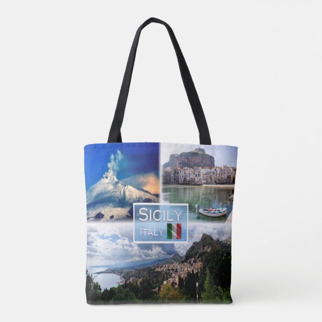 IT Sizilien - Vulkan Ätna - Cefalu' - Taormina - Tasche (Rückseite)