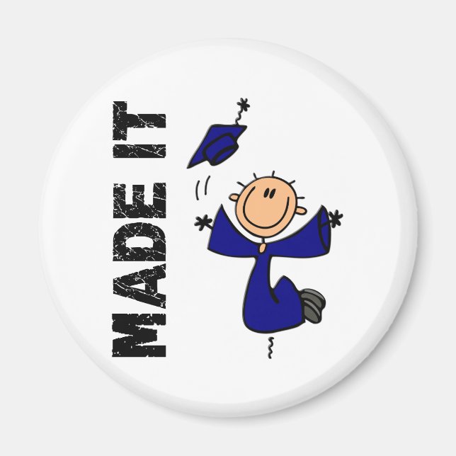 IT-Strichmännchen-Abschluss Magnet (Vorne)