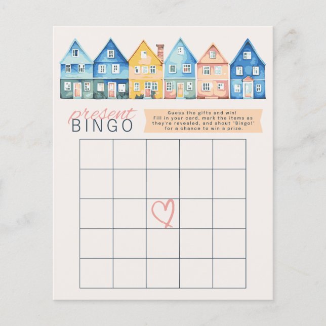 "It take a Village" Dieses Bingo Duschspiel (Vorderseite)