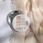 It Takes A Village Baby Shower Auntie To Be Button<br><div class="desc">An “auntie to be” button to match our It Takes A Village Gender Neutral Baby Shower collection. This pin features a hand-drawn scene of a town, with a building, shop, tree, bike, and the text "auntie to be" written in cute calligraphy. Celebrate the whole family with this customizable button, perfect...</div>