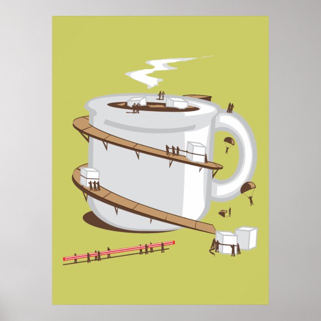 It Takes a Village To Wake Me Up Print Poster (Vorne)