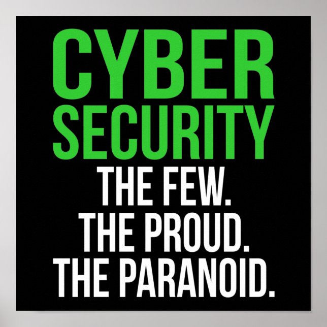 IT-Tech-Software für Cybersicherheit-Computer Poster (Vorne)