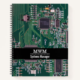 IT-Technologie des PC-Mainboards Notizbuch