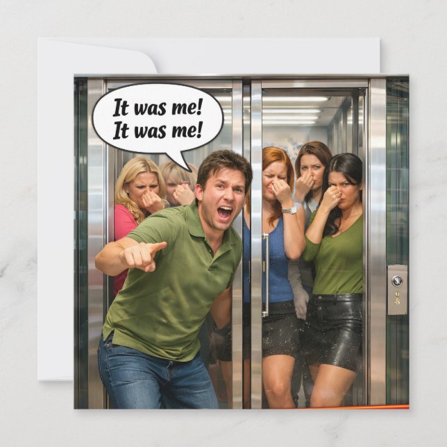 It was me funny elevator fart humour flat (Vorderseite)
