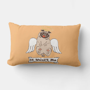 It Wasn't Me angel pug funny quote Lendenkissen
