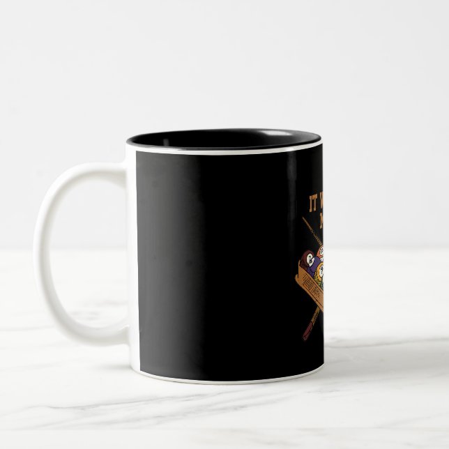 It Worked in My Head Billiards Gift 8-Ball Pool Zweifarbige Tasse (Links)