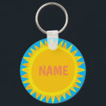 IT-Yellow Sun Sunshine Name-Tag Schlüsselanhänger<br><div class="desc">Dekorieren Sie Ihr Outfit mit diesem coolen Schlüsselanhänger. Macht ein großartiges Geschenk! Sie können ihn anpassen und auch Text hinzufügen. Karo in meinem Shop für viel mehr Farben und Muster! Lass mir Bescheid,  wenn du auch etwas Gewohntes willst.</div>