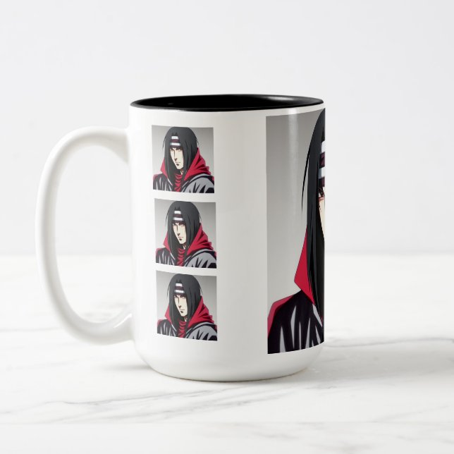 Itachi's Brew: Entfesseln Sie den Power Exklusives Zweifarbige Tasse (Links)