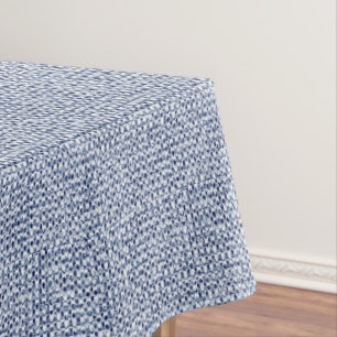 Itajime Shibori blaues Karo-Textilgeometrische Tischdecke