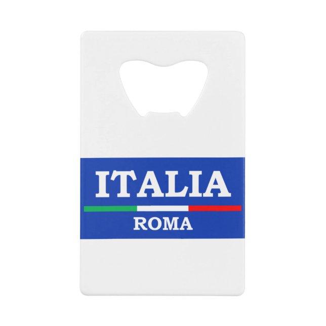 Italia Azzurri - Italienische Flagge Geldbeutel Flaschenöffner (Vorderseite)