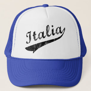 Italia Baseball Logo Retro Truckerhut Truckerkappe