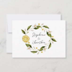 Italia Blau Aquarell-Limonen-RSVP-Karte RSVP Karte