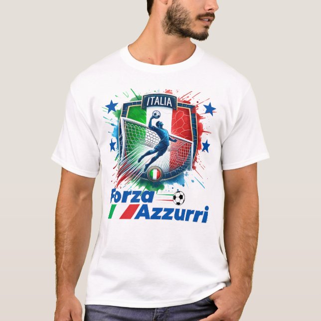 Italia Calcio 4 Stelle T-Shirt (Vorderseite)