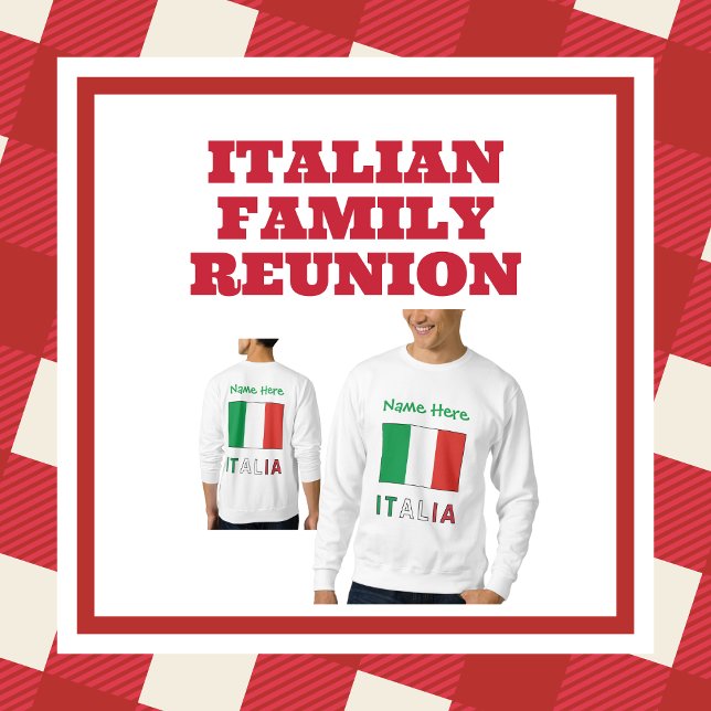 Italia e Bandiera Italiana con il Tuo Nome Sweatshirt (Von Creator hochgeladen)