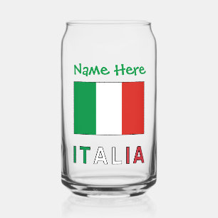 Italia et Drapeau Italien Personnalisation verte