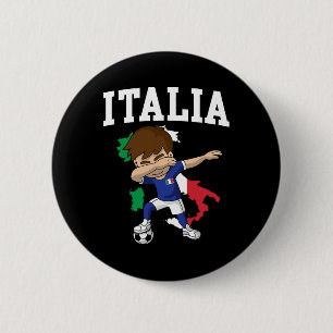 Italia Fußballjunge Italien Italien Flagge Karte S Button
