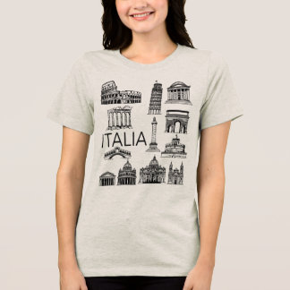 Italia Italian Monuments  Tri-Blend Shirt