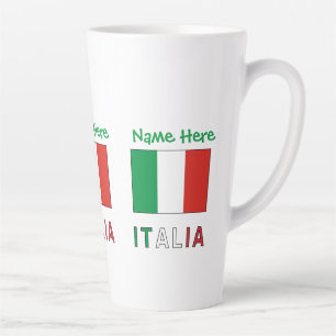 Italia Italiana Bandiera Green Personalisierung  Milchtasse