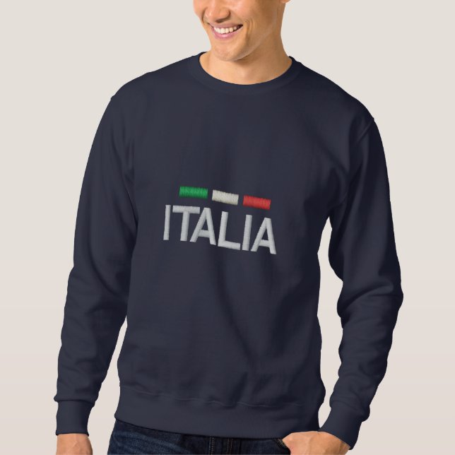 Italia Italien besticktes Sweatshirt (Vorderseite)